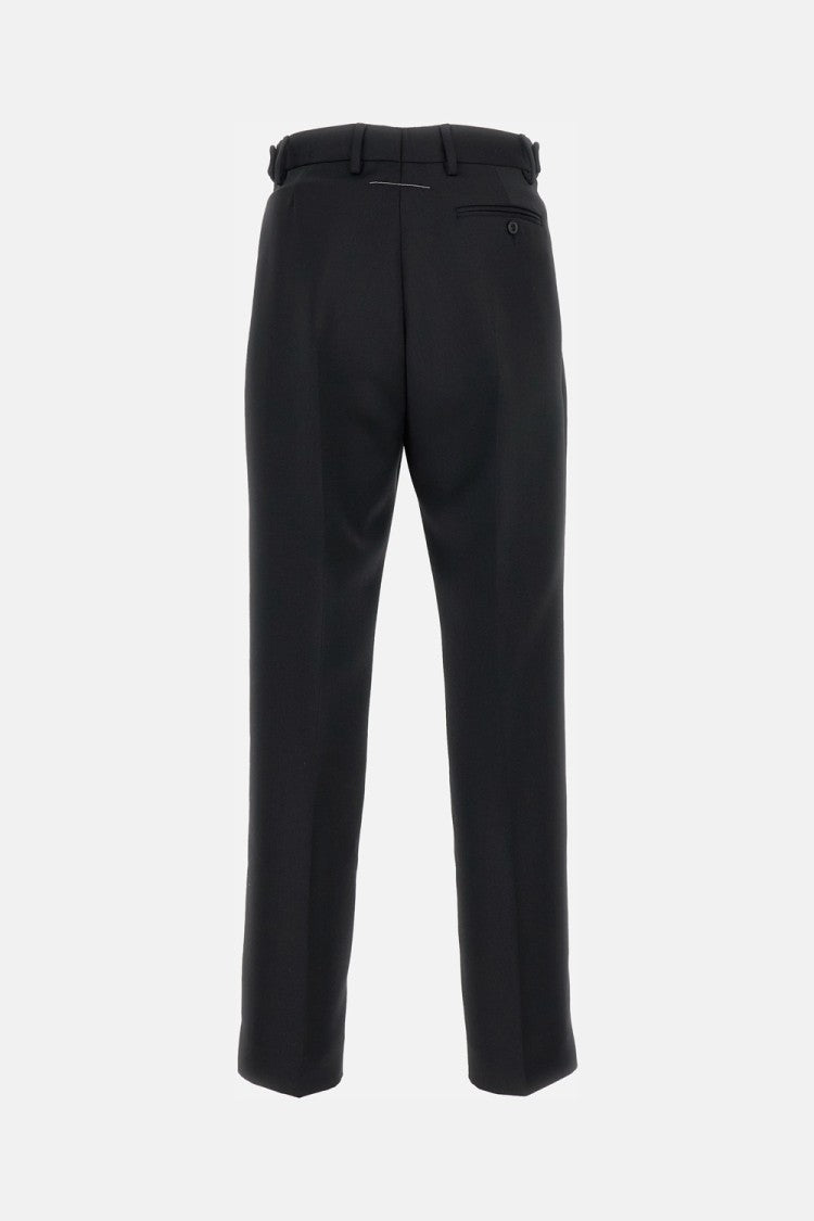 Tailored Black Trousers With Front Zip