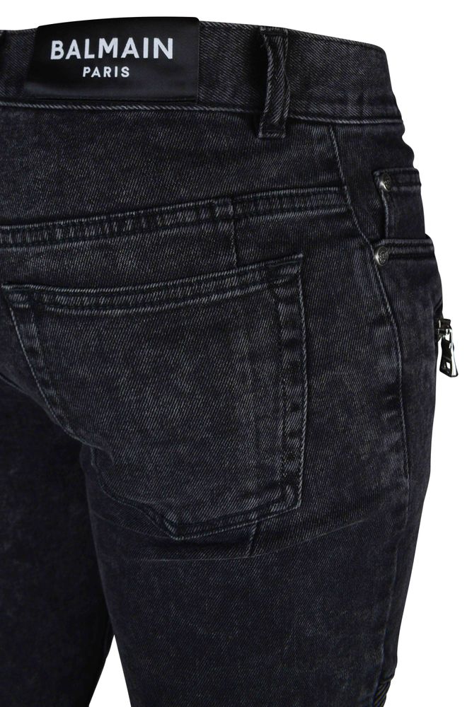 Black Washed Denim Skinny Jeans