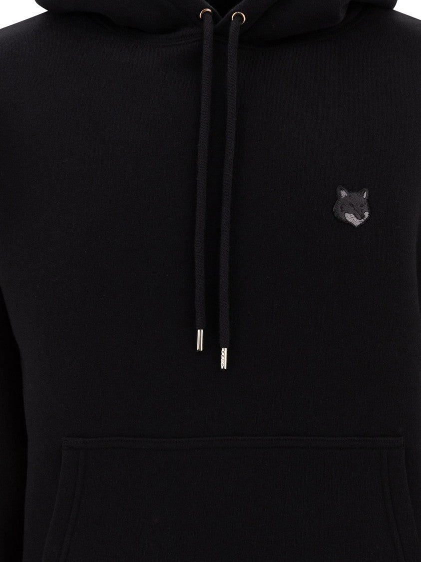 Classic Black Pullover Hoodie With Fox Emblem