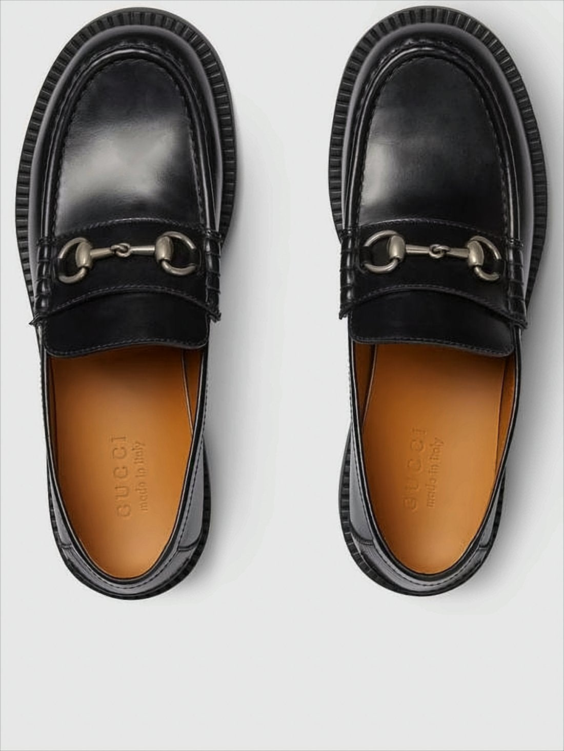 Leather Loafers with Interlocking Horsebit Detail