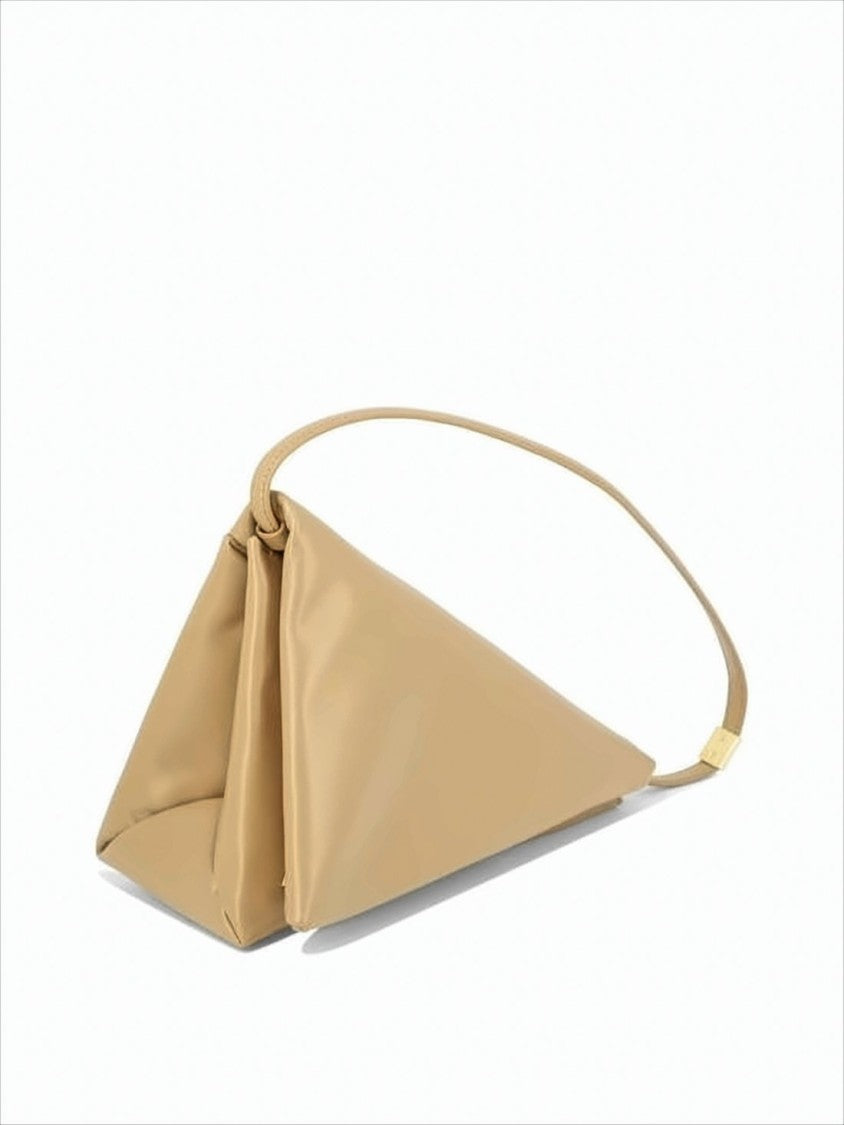 Triangular Geometric Tote Bag in Smooth Calf Leather