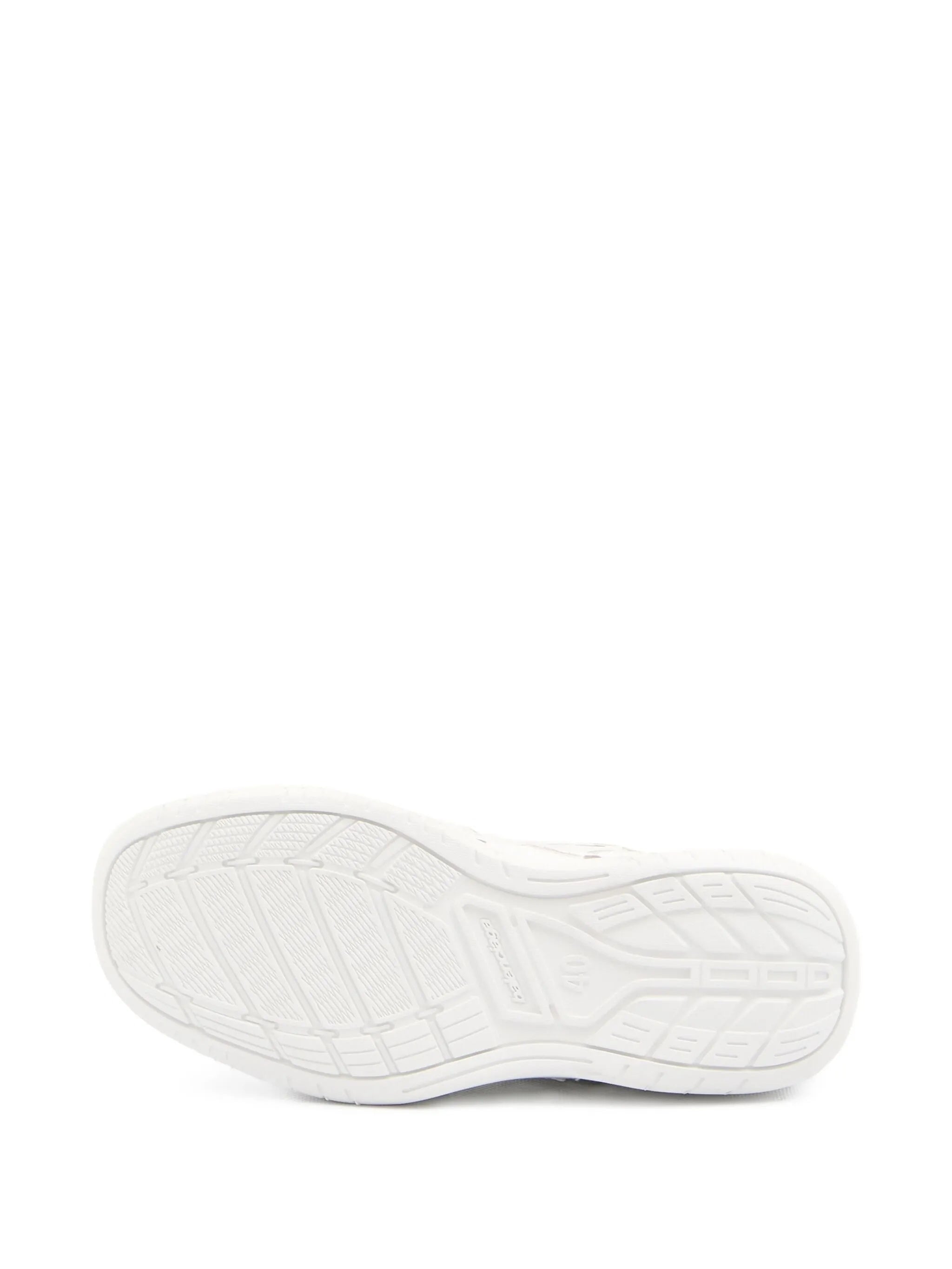 White Hamptons Wornout Distressed Leather Sneakers