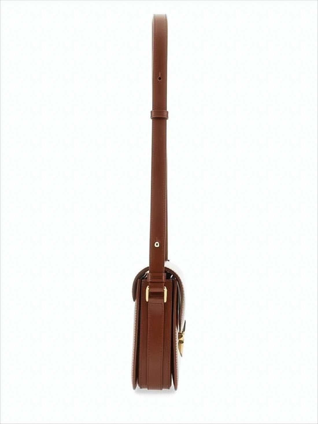 Structured Calf Leather Shoulder Bag