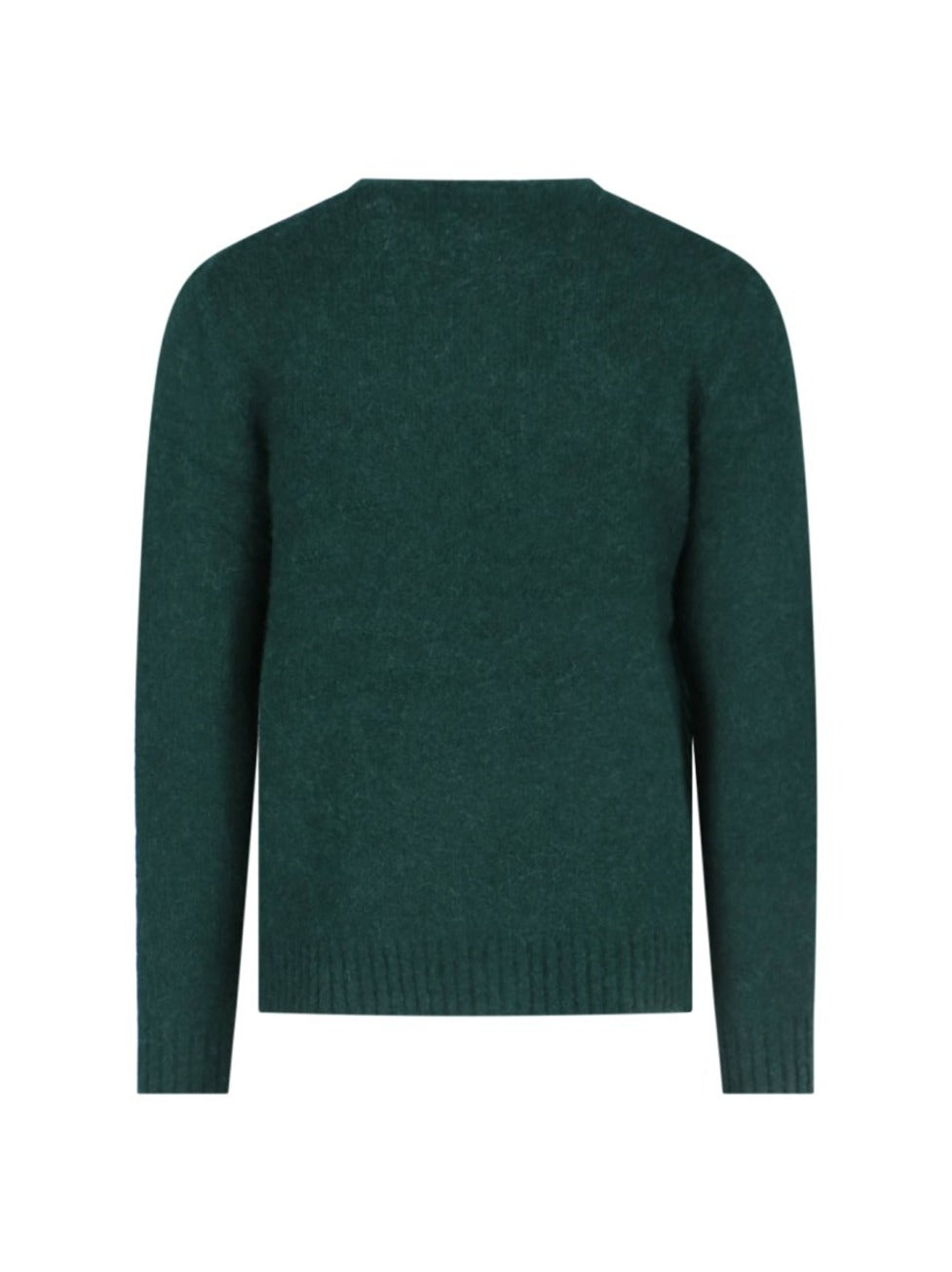 Sweter z Okrągłym Dekoltem, Ściągaczami i Haftowanym Logo