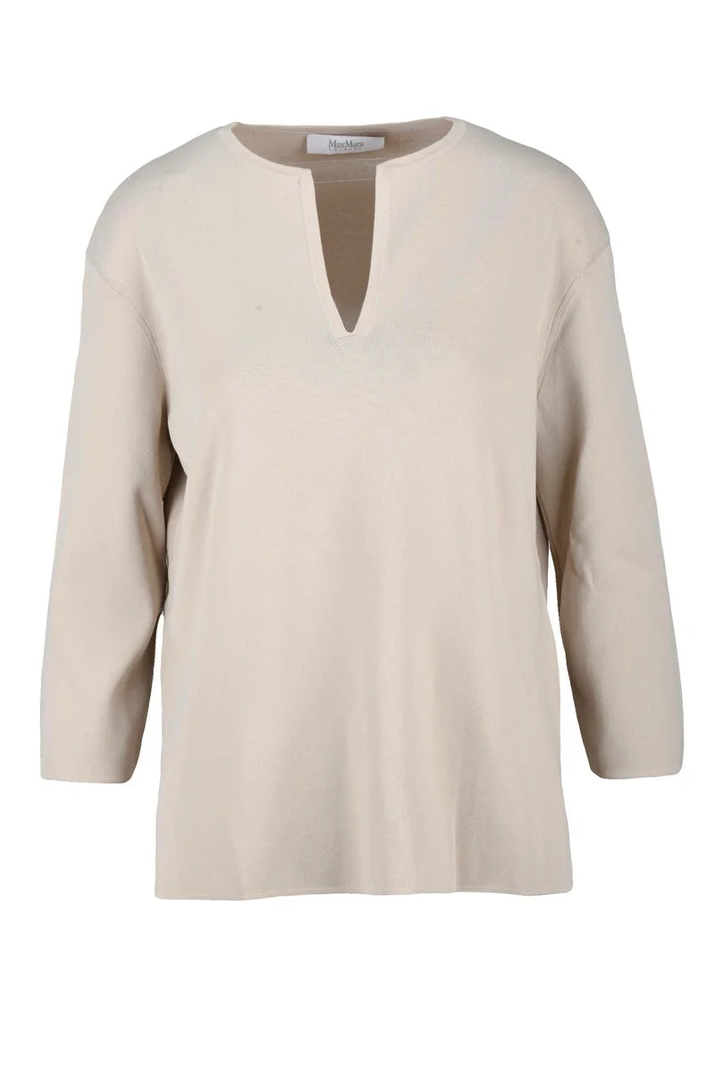 Three-Quarter Sleeve Knit - Beige