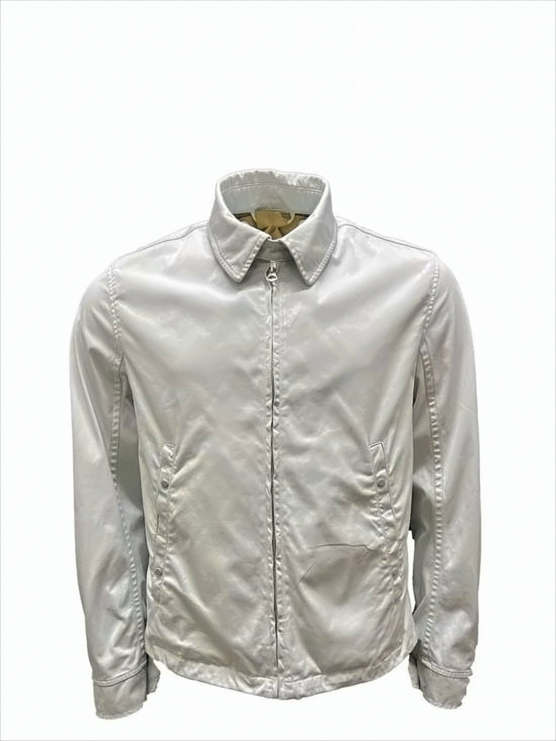 Front-Zipper Jacket with Classic Collar