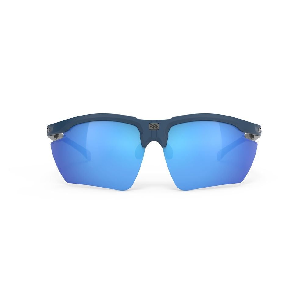 Magnus Blue Navy Matte Matte Navy Blue Semi-Rimless Sunglasses