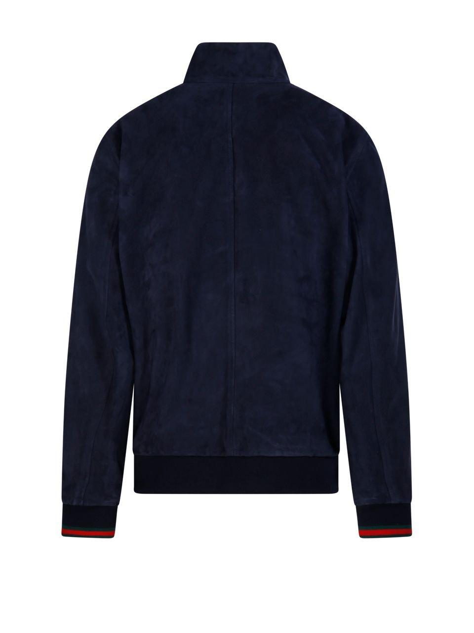 Luxurious Lamb Leather Bomber Jacket With Subtle Detailing