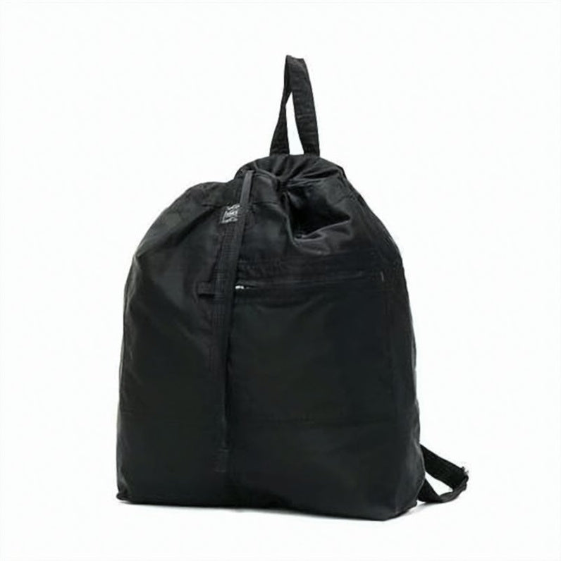 Minimalist Black Nylon Crossbody Bag With Adjustable Straps