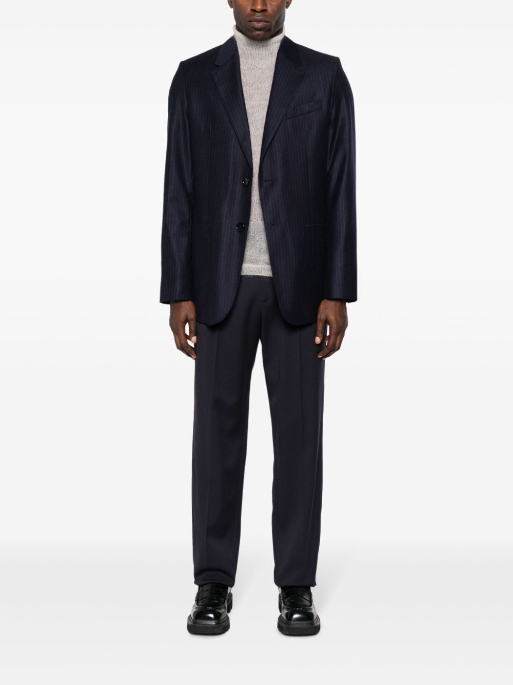 Tailored Navy Pinstripe Jacket