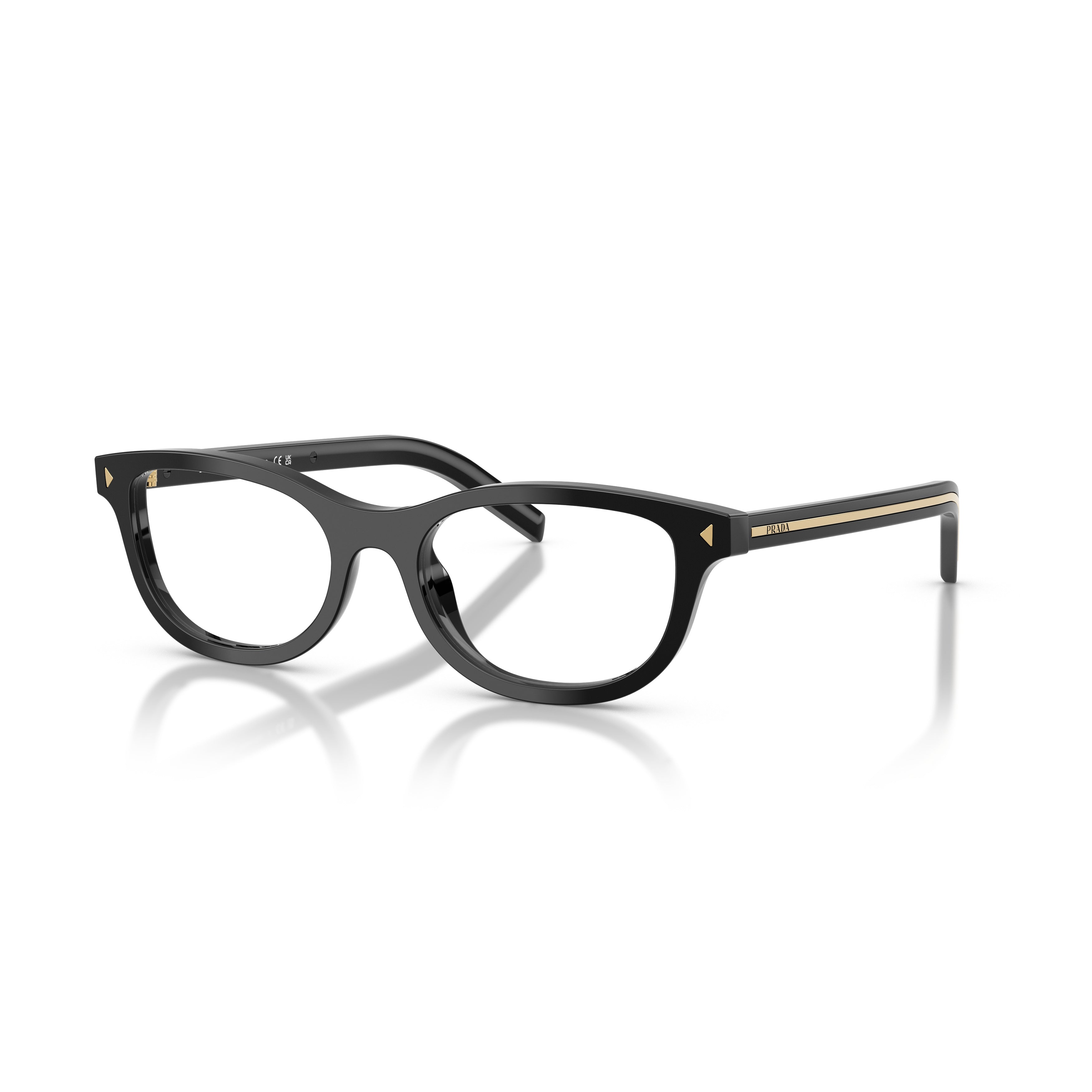 0pr D01vu Rectangular Black Acetate Eyeglasses
