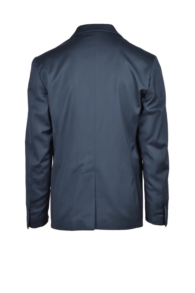 Structured Blue Wool Blazer