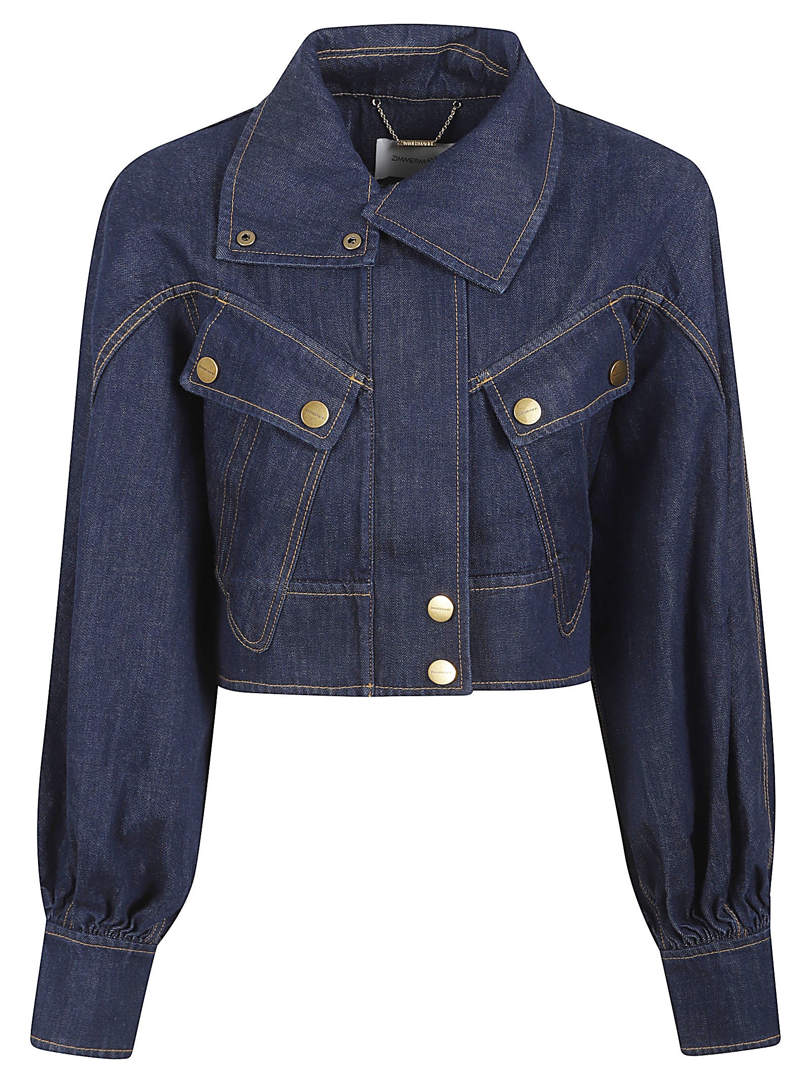Cropped Denim Jacket with Structured Silhouette