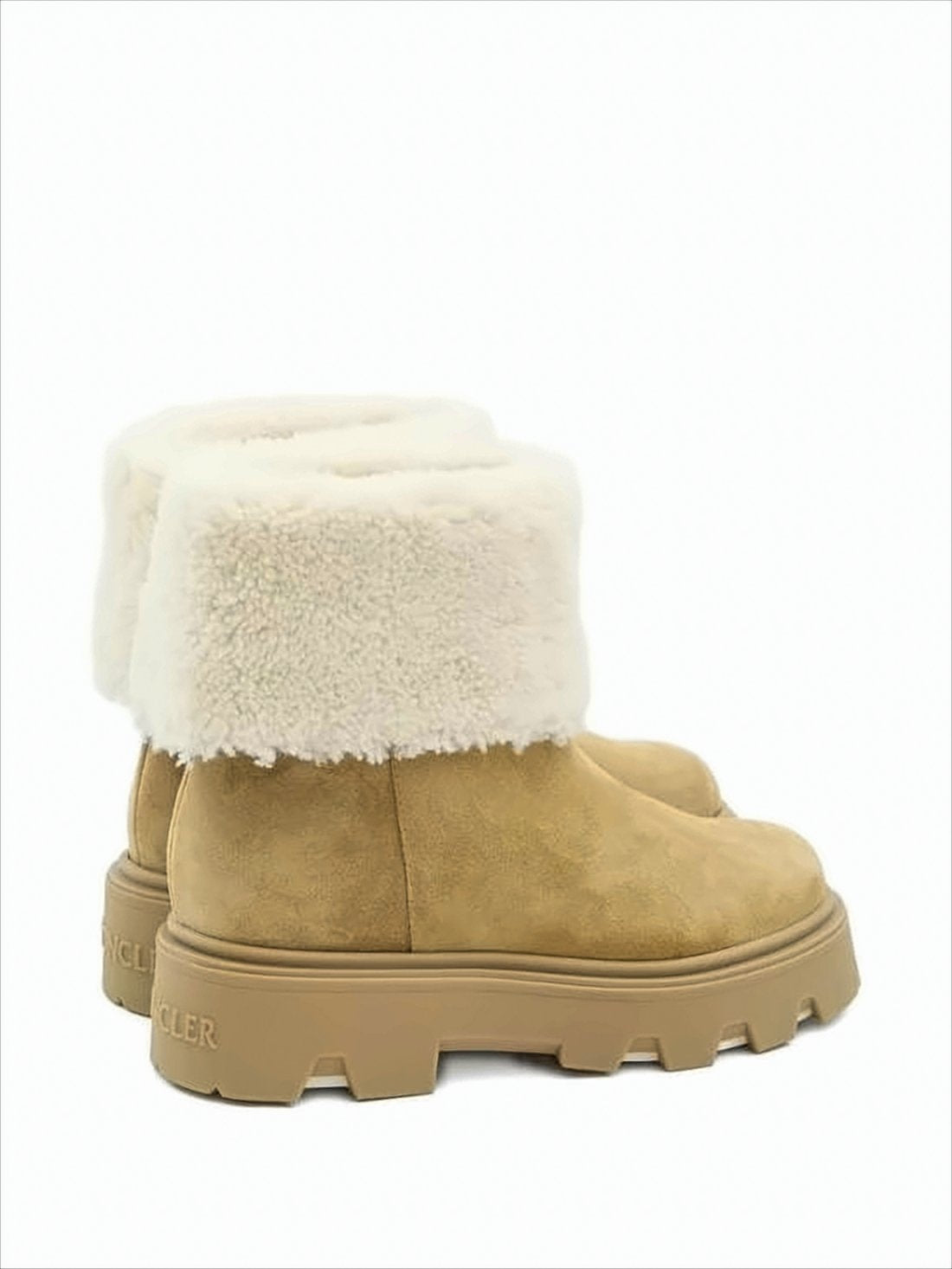 Mid-Height Suede and Shearling Boots