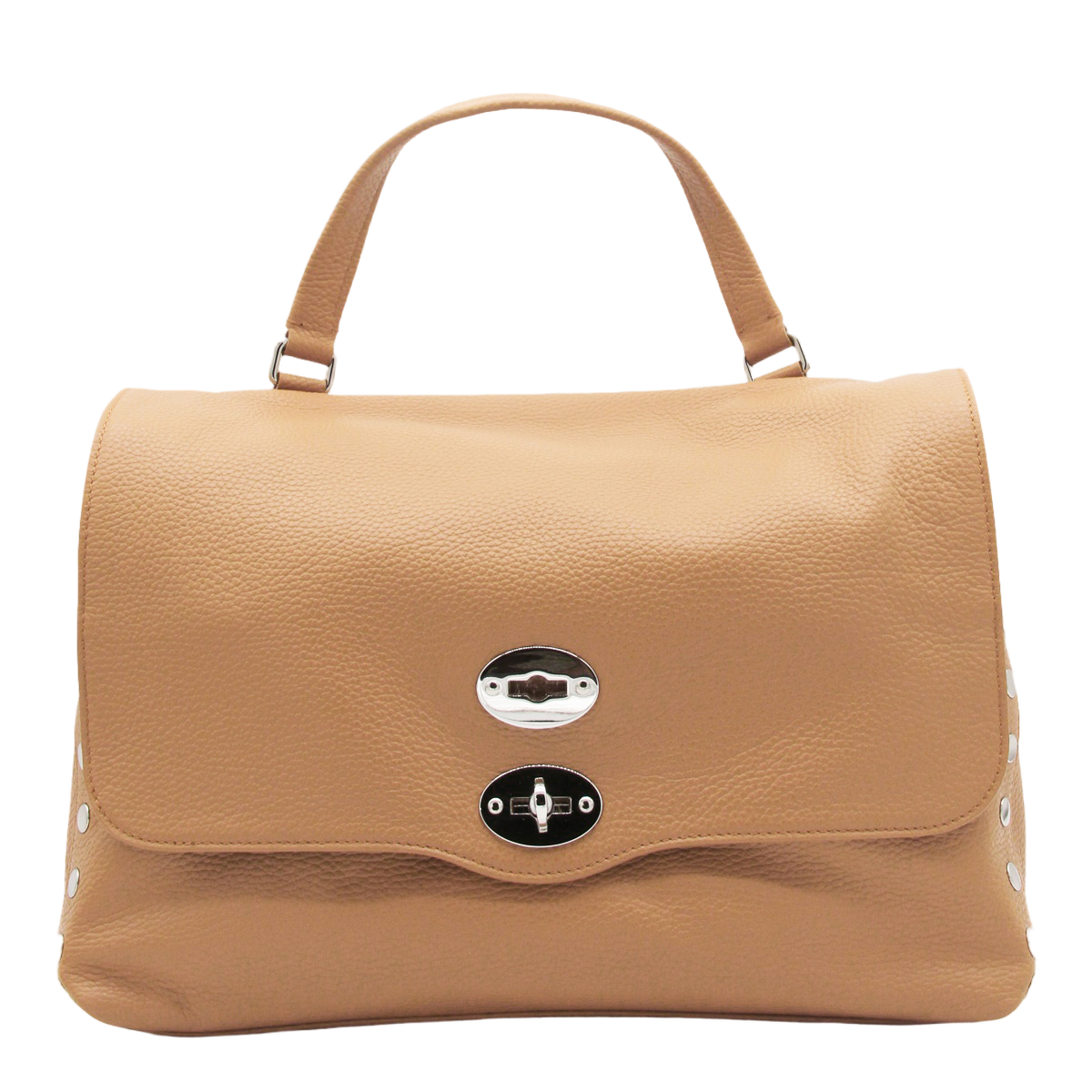 Structured Handbag with Pebbled Texture