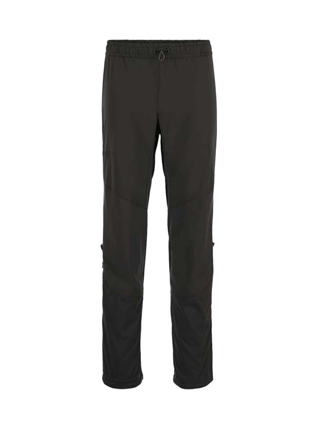Elegant Black Straight Pants With Adjustable Drawstring And Minimalist Design