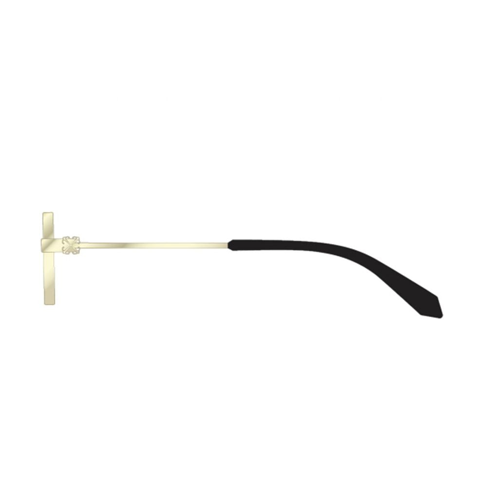 Oeri14J Loa Ultra-Thin Gold-Tone Rectangular Frame Sunglasses