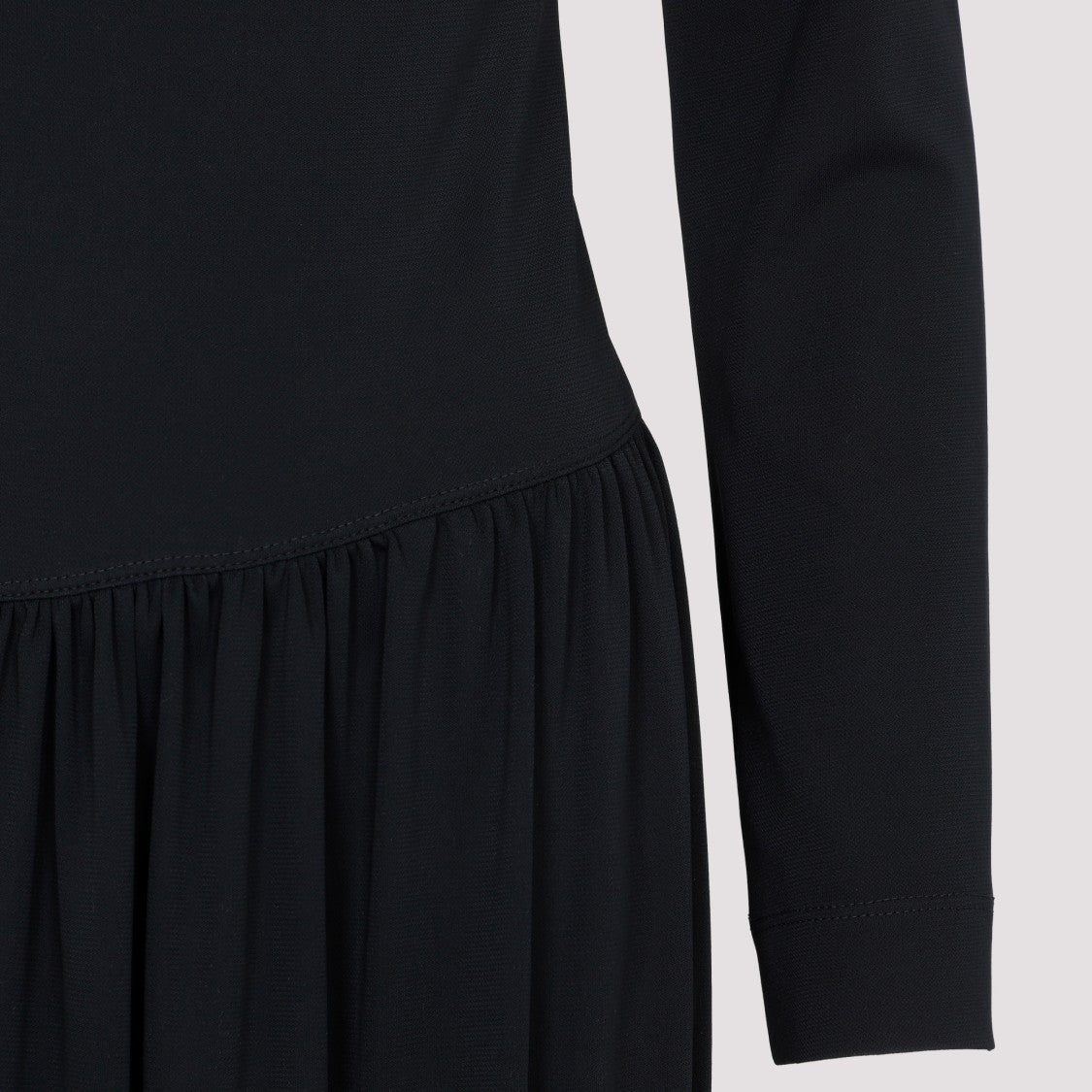 Black Ls Drape Midi Dress