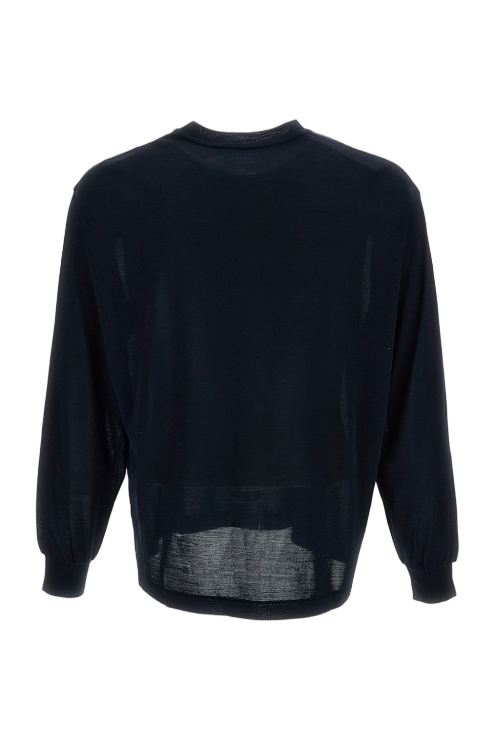 Silk Long Sleeve Crewneck T-Shirt with Boxy Fit