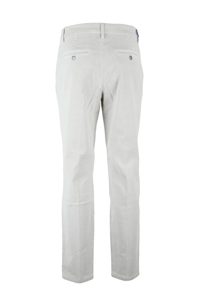 Marina Velvet Slim Pants - White