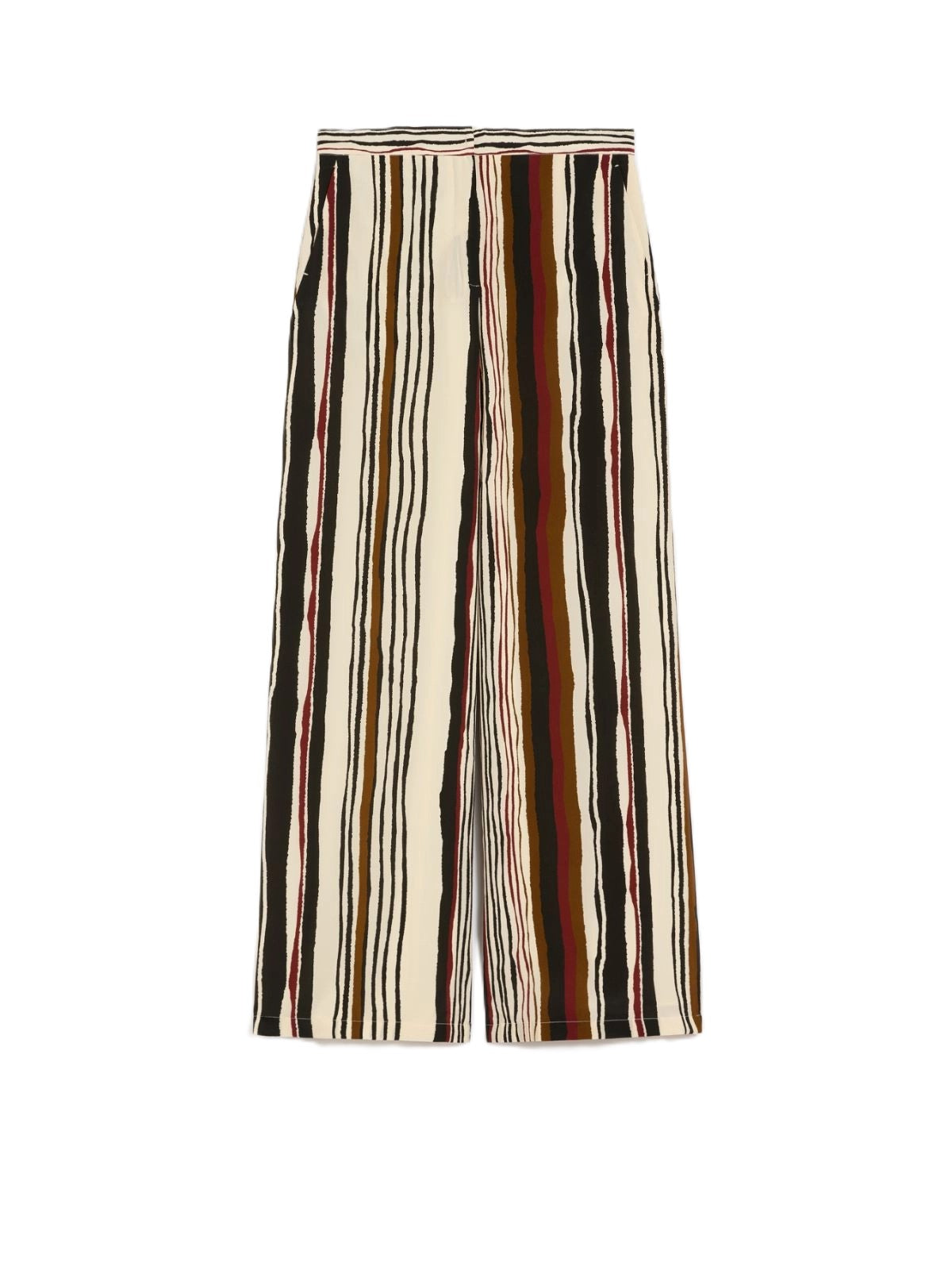 Relaxed Wide-Leg Trousers with Vertical Stripes