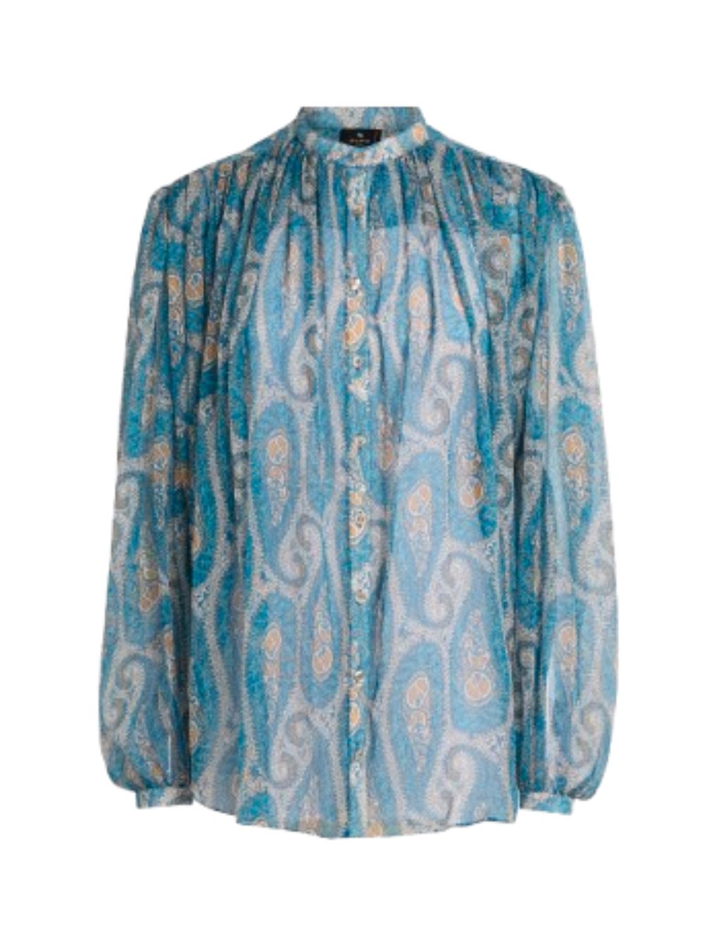 Light Blue Silk Shirt