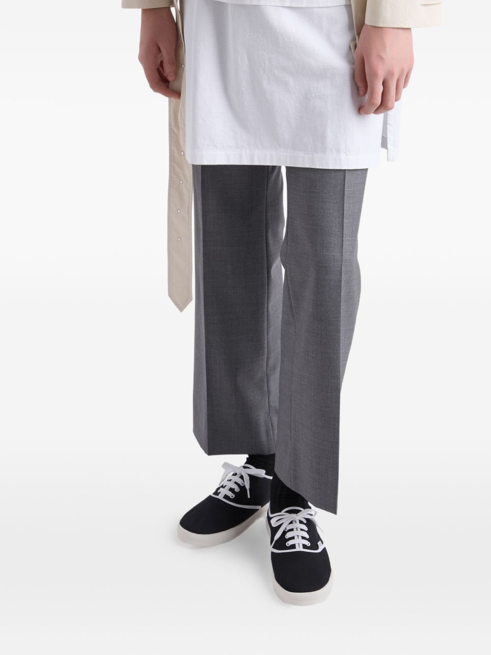 Low-Top Black Canvas Sneakers