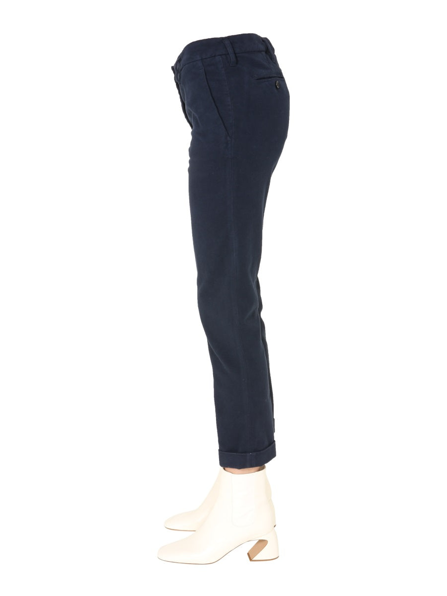 Slim Fit Stretch Cotton Trousers