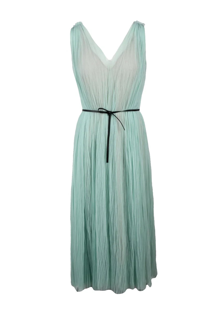 Long Tulle Dress - Green