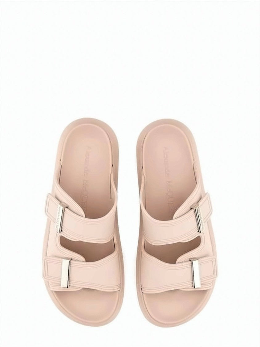 Minimalist Rubber Mules with Adjustable Straps