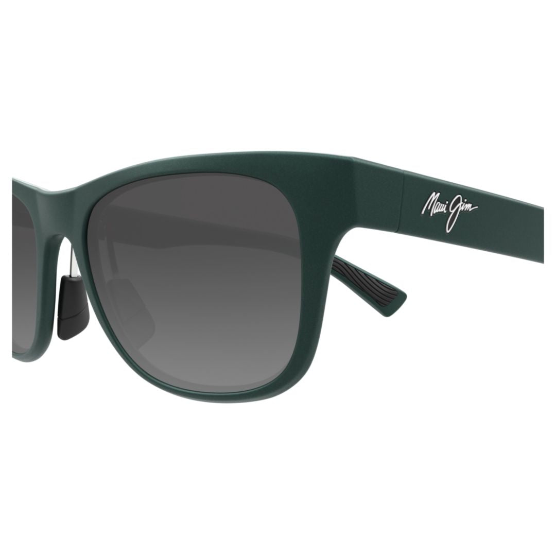 Kapeau Rectangular Matte Green Sunglasses with Gradient Lenses