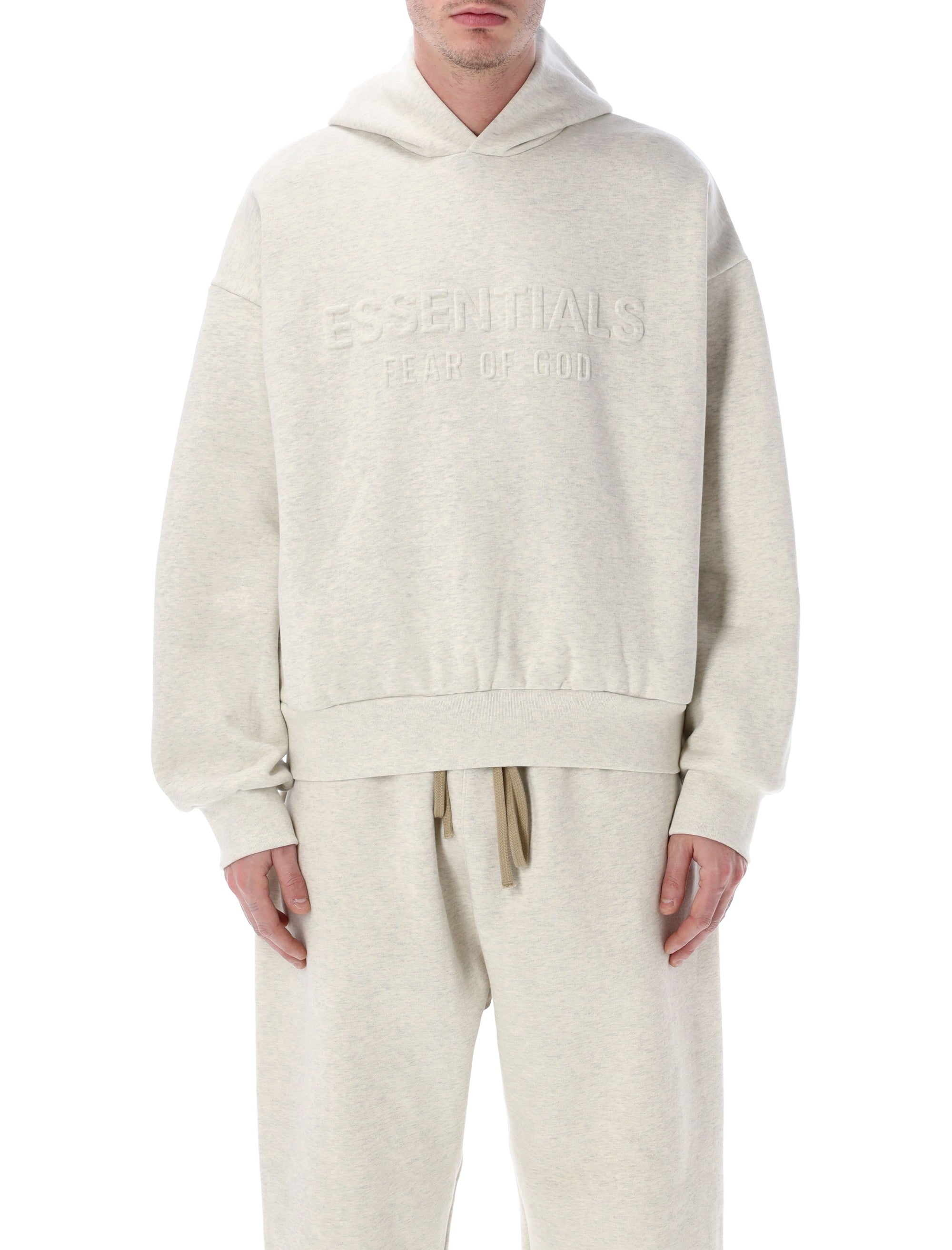 Essentials Embossed Hoodie Oatmeal Heater