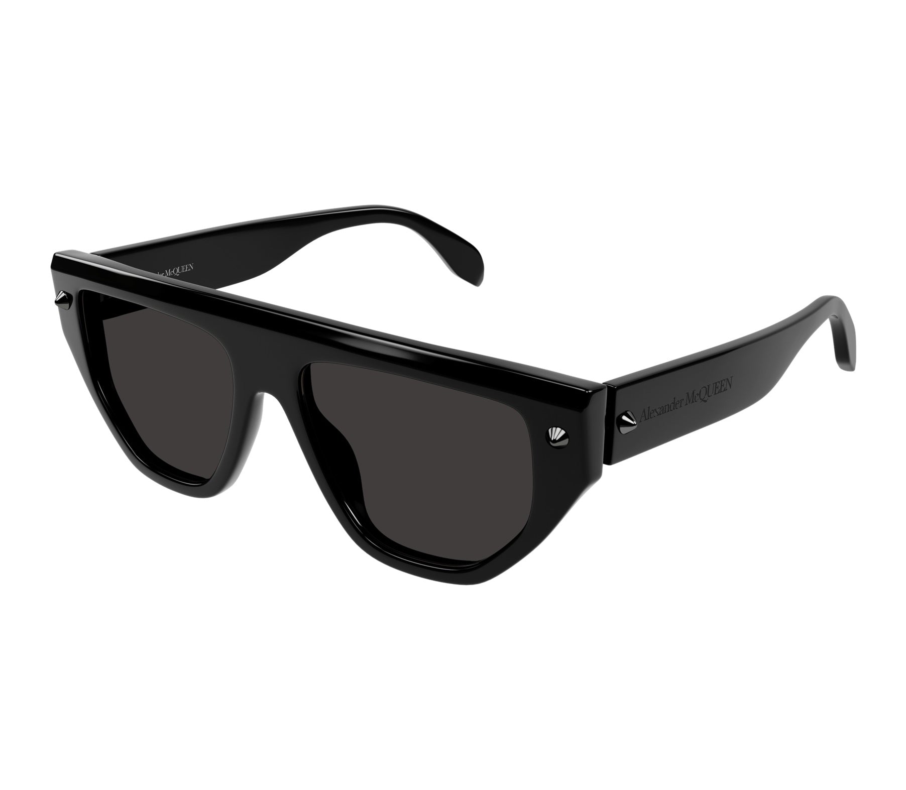 Angular Frame Sunglasses With Glossy Finish
