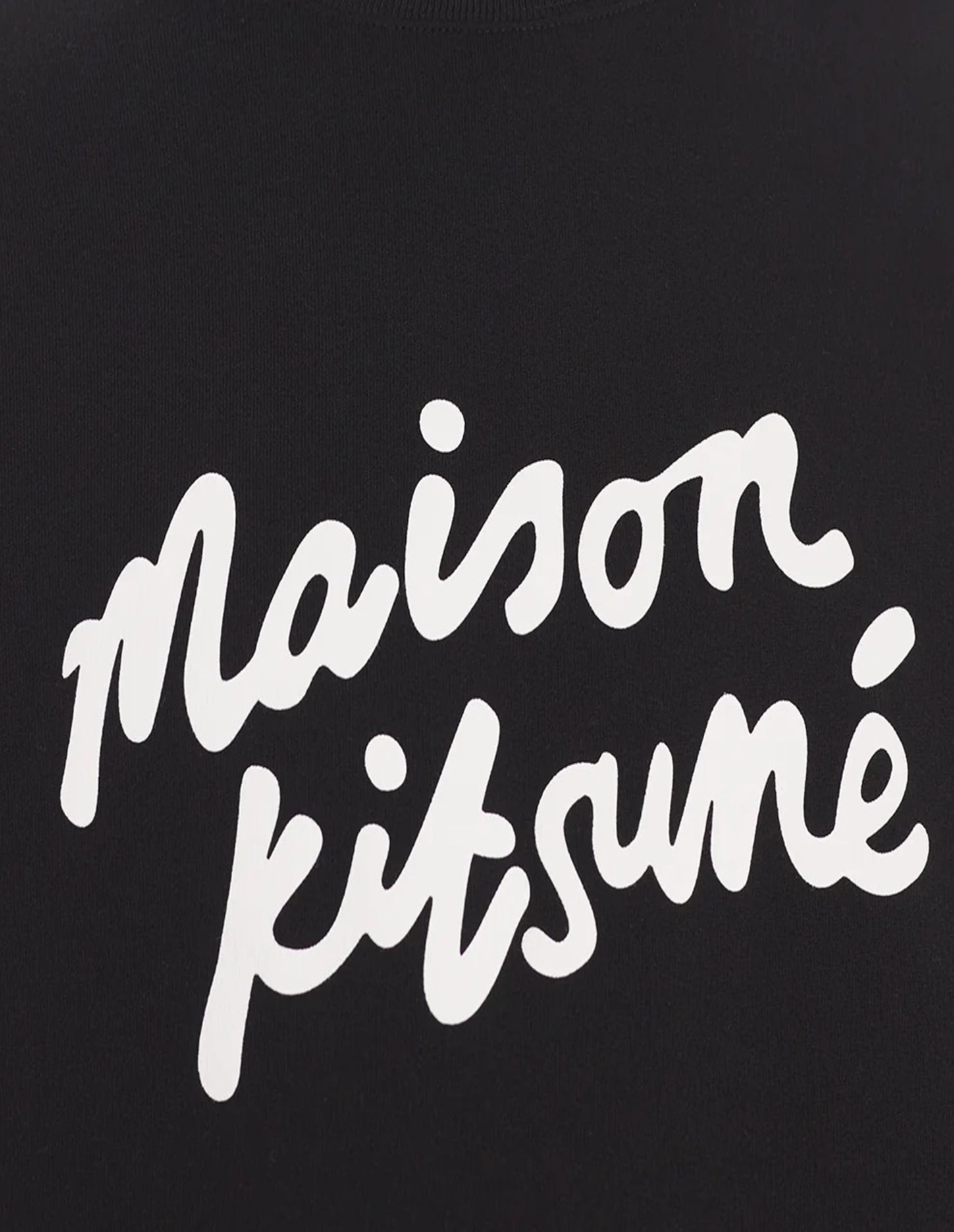 Long-Sleeve Crewneck Top With Handwritten Script