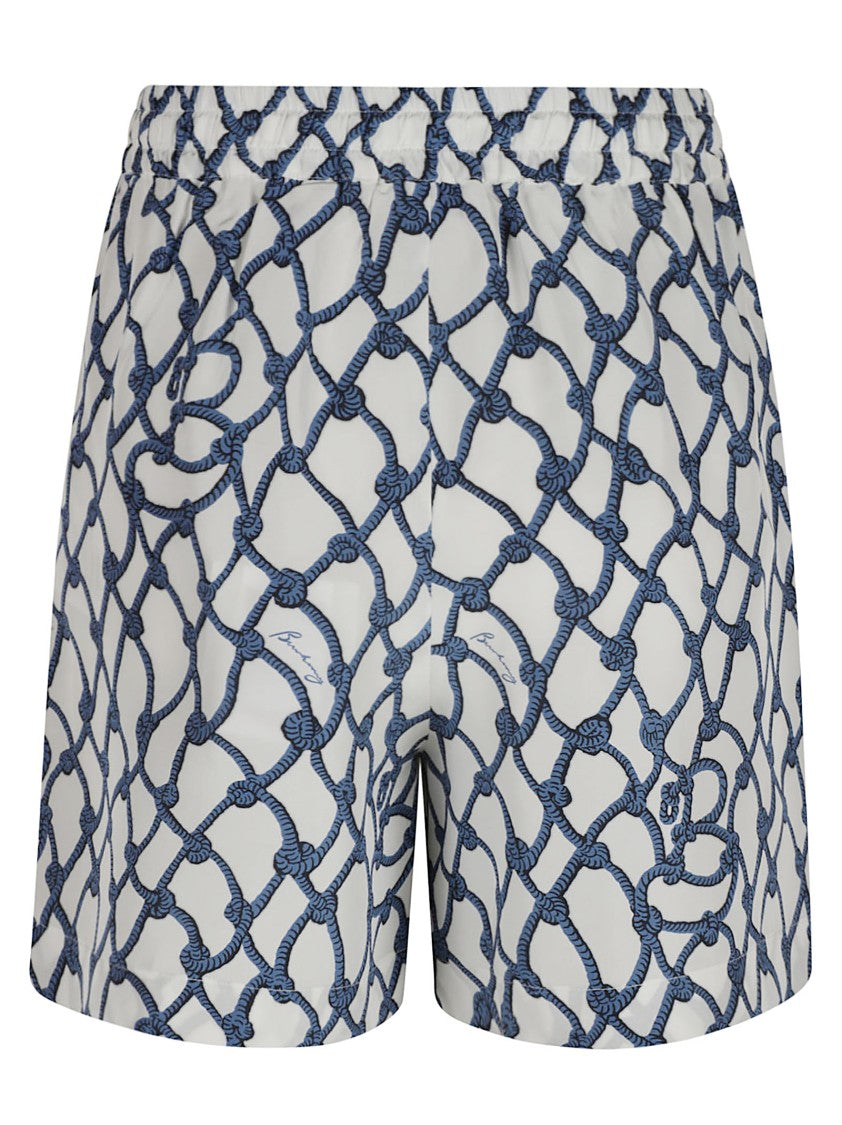 Dynamic Patterned Silk Shorts