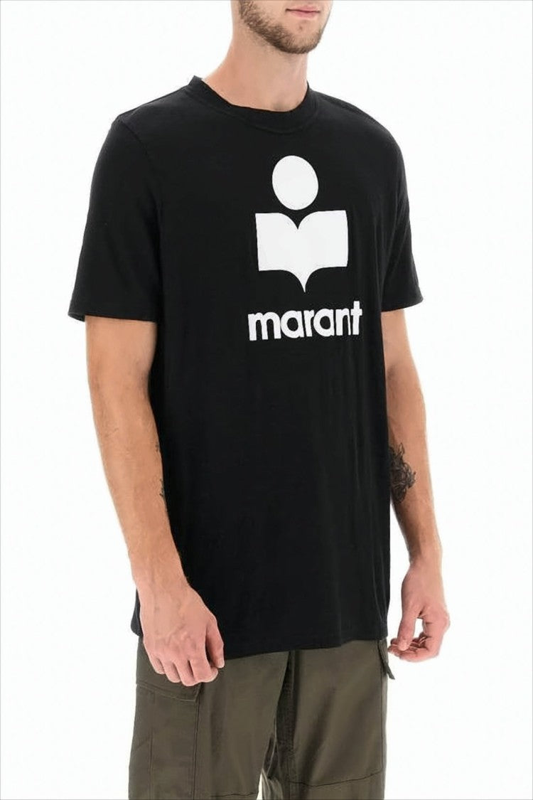 Relaxed-Fit Black T-Shirt with Bold Graphic Logo