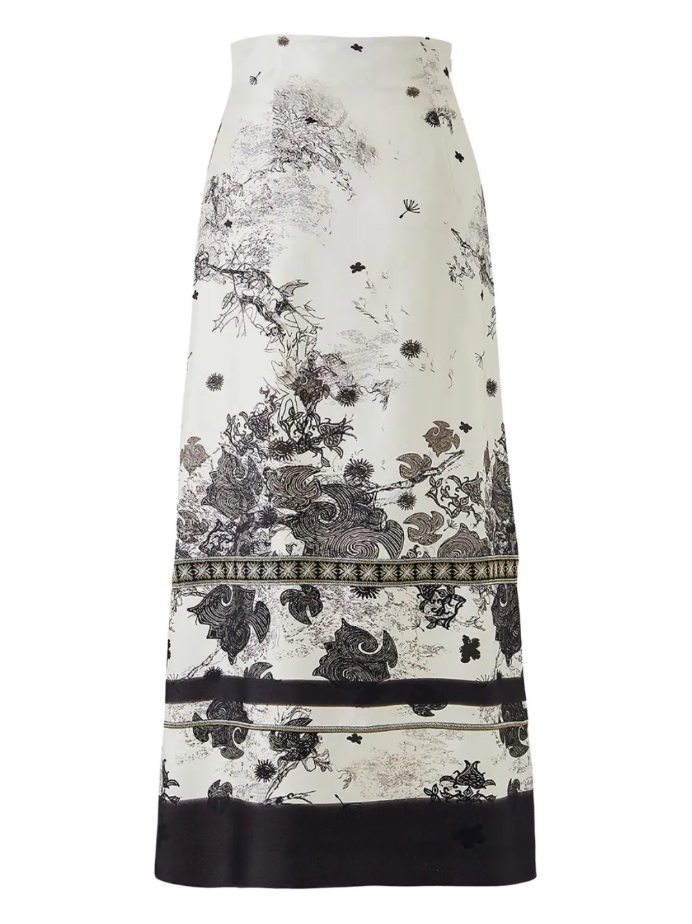 Classic Silk Midi Skirt