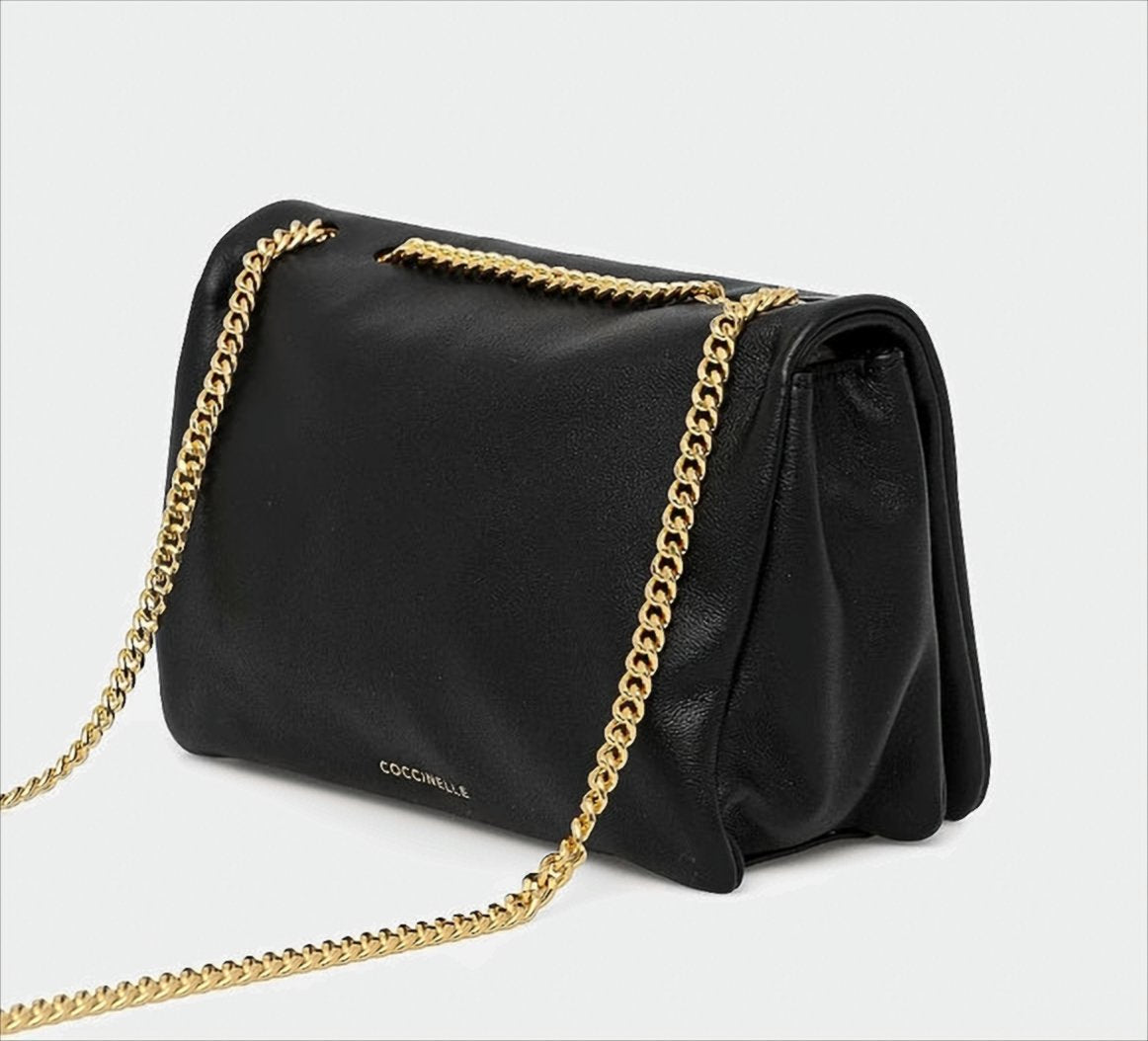Structured Black Leather Handbag