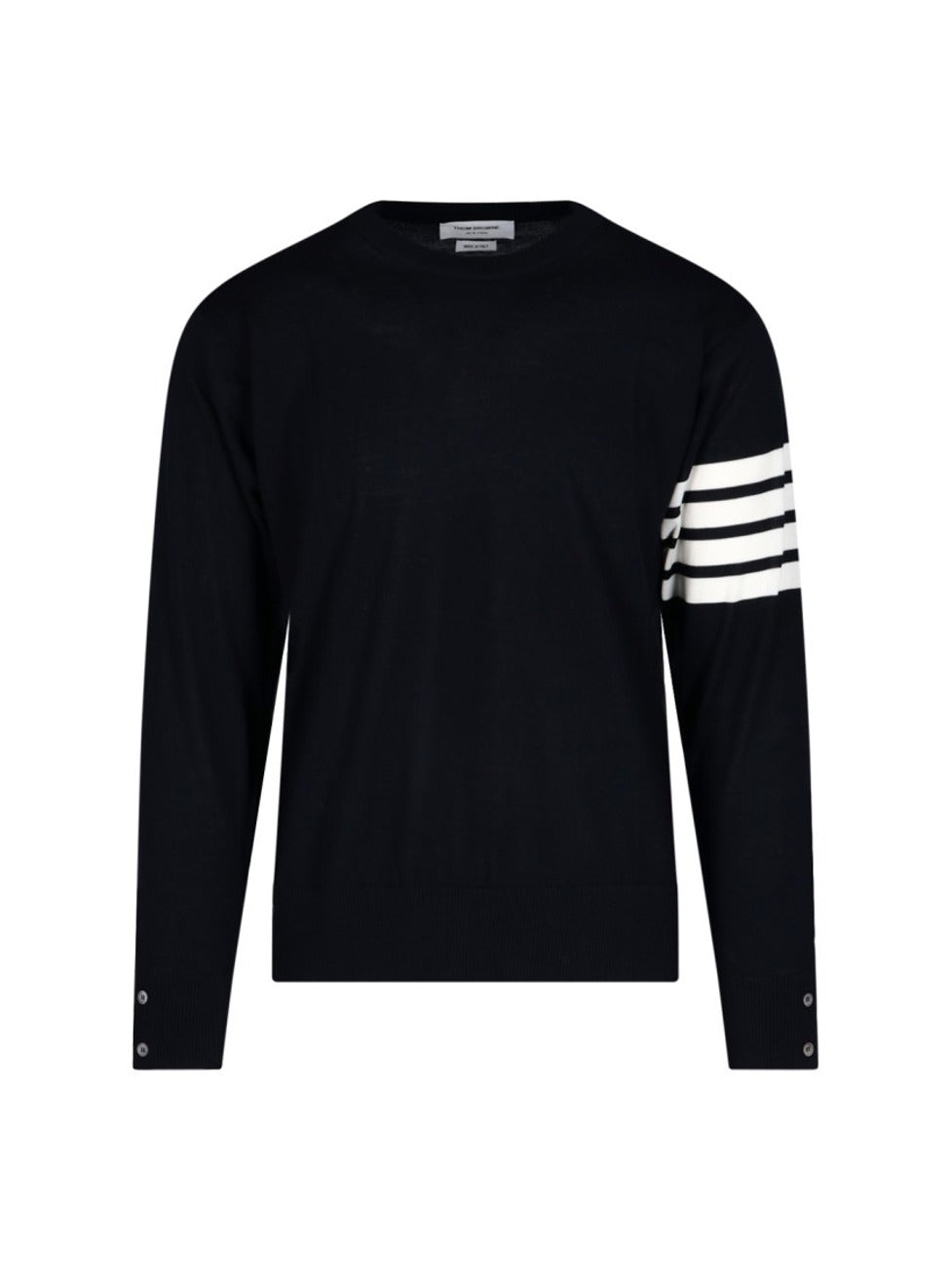 Wool Sweater "4-Bar" – Navy