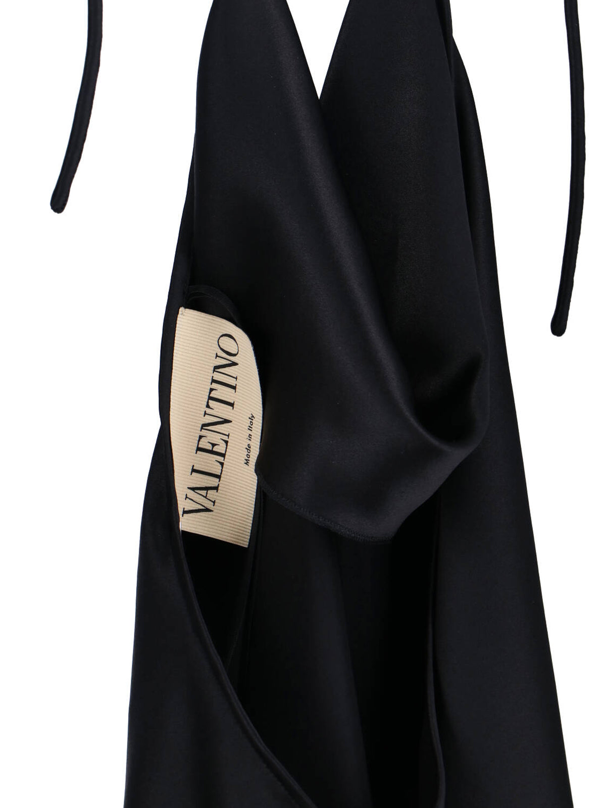 Black Silk Strap Top