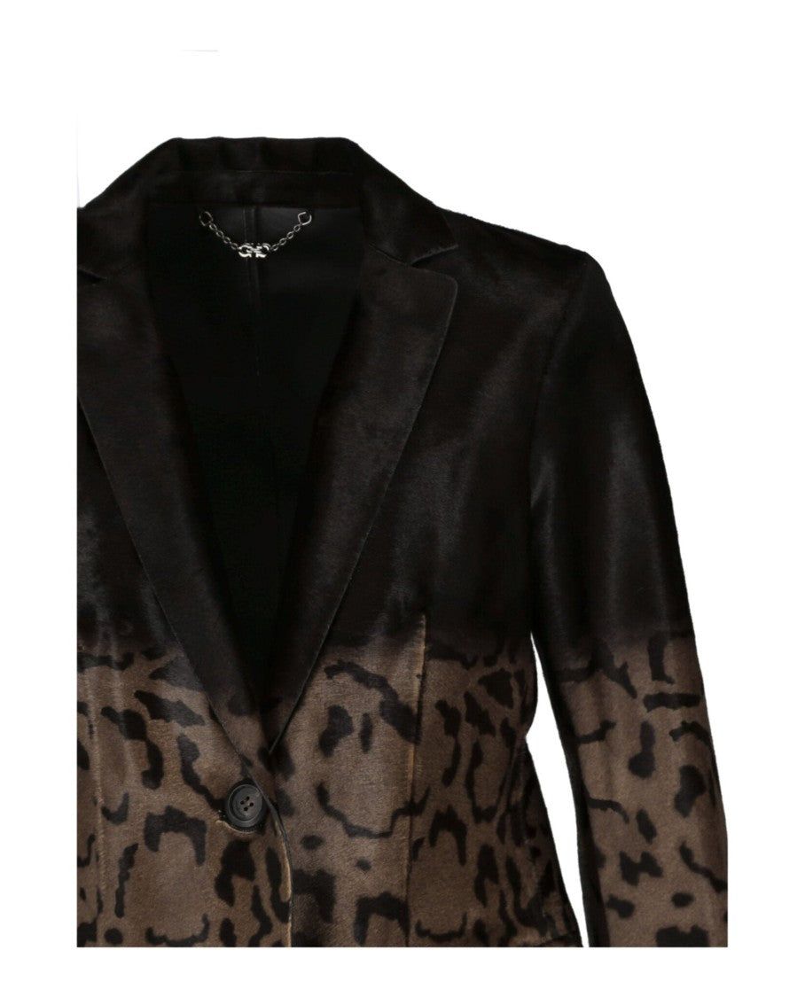 Salvatore Single Breasted Leopard Blazer
