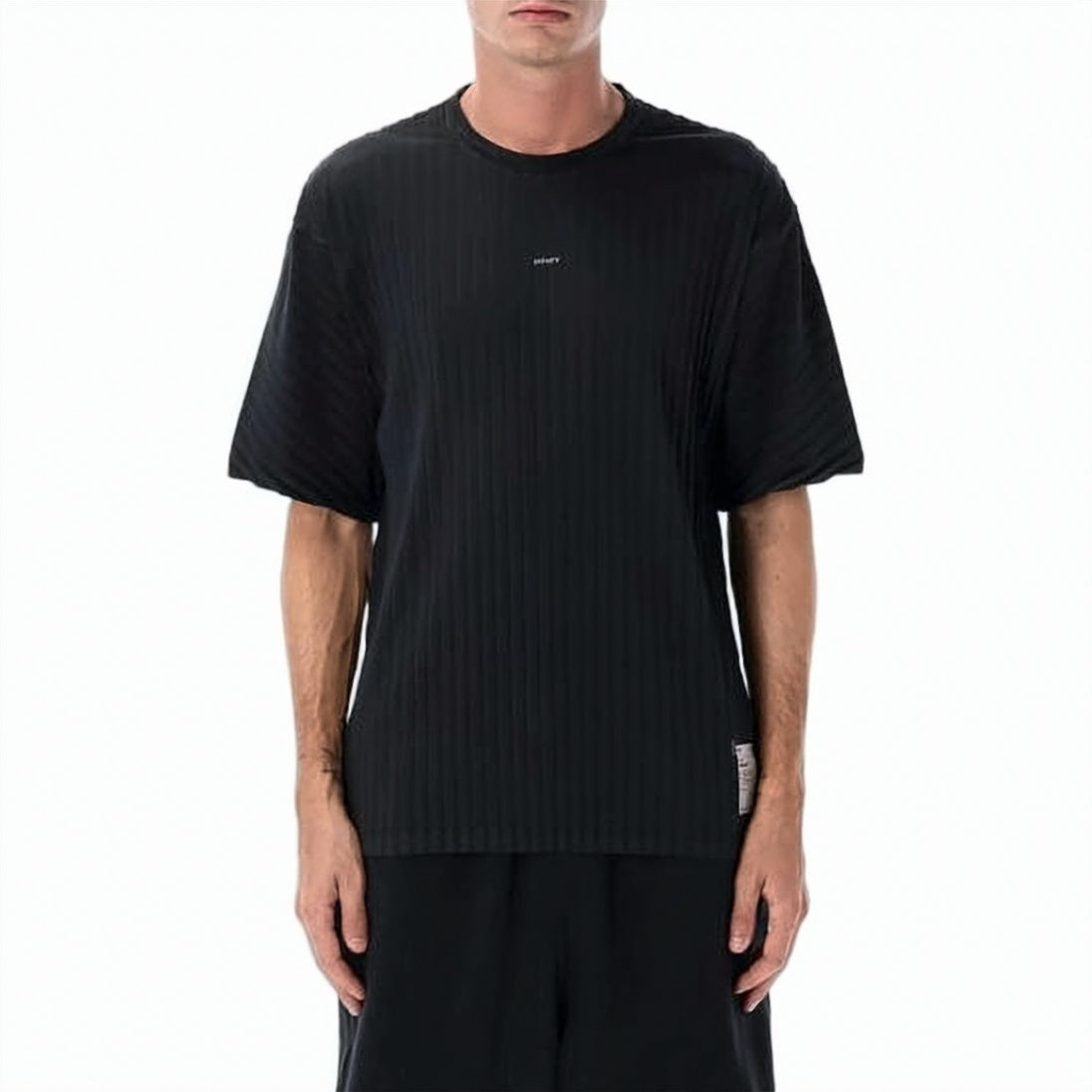 Minimalist Black Ribbed Training T-Shirt