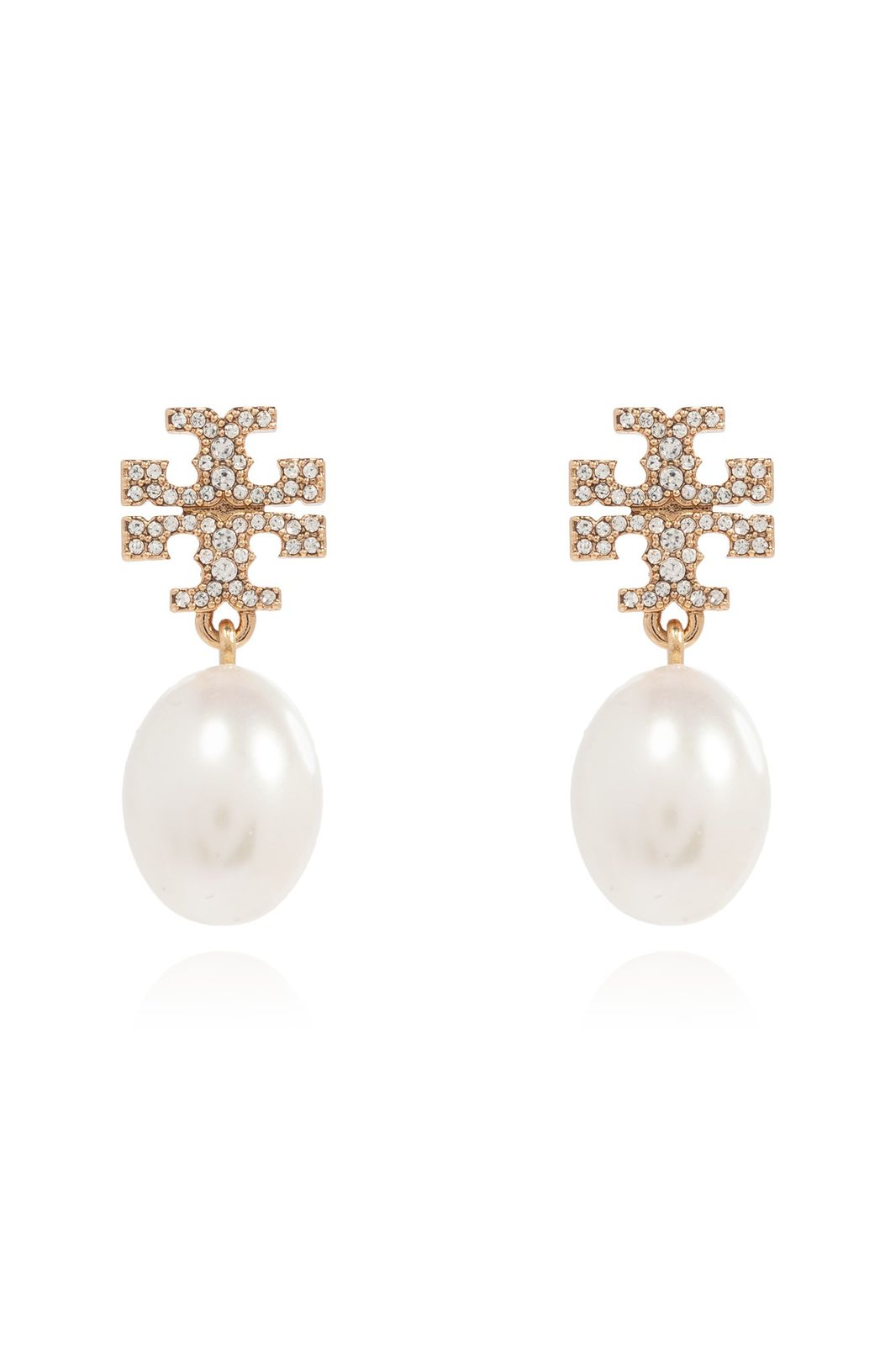 Kira Pave Pearl Drop Earrings