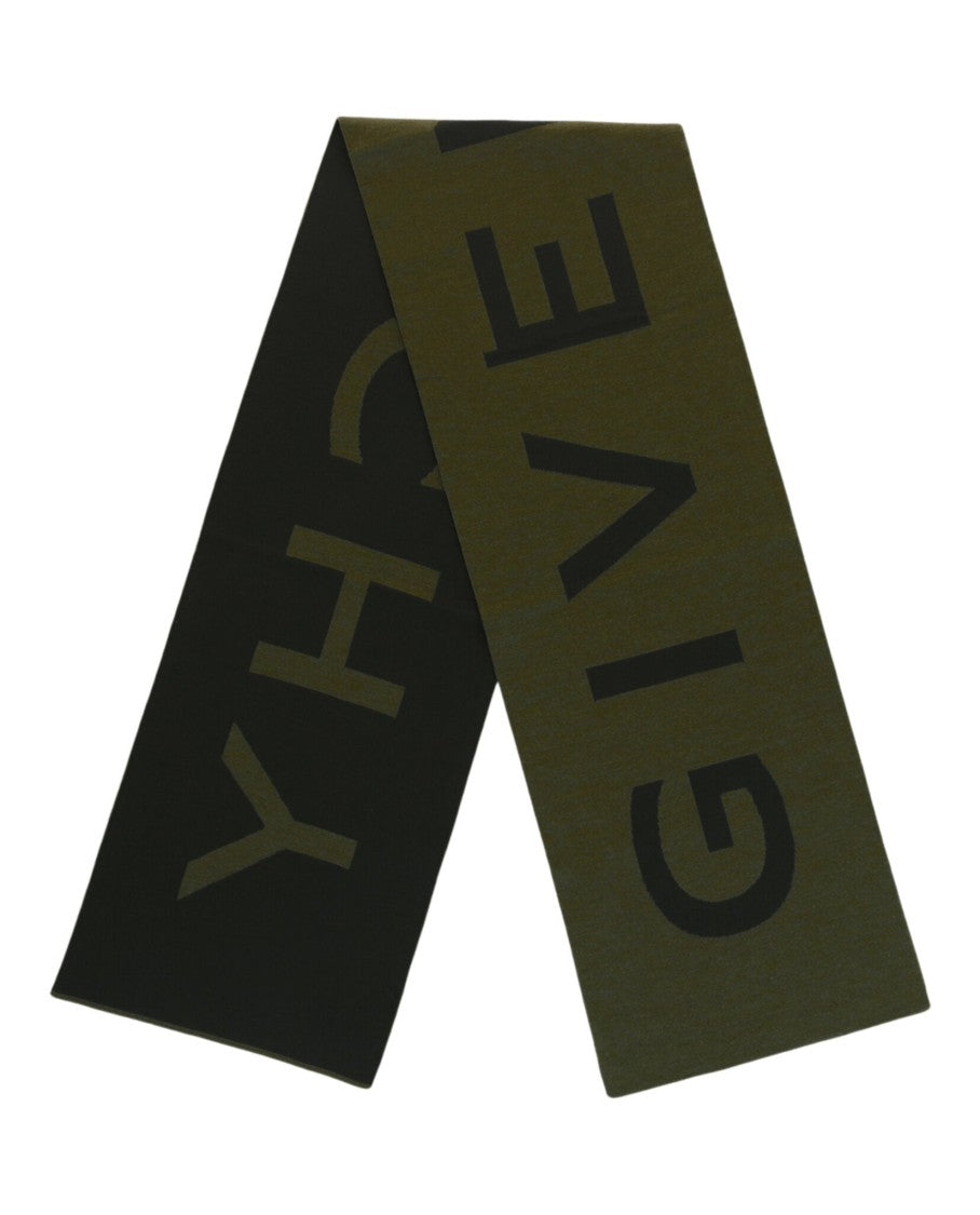 Reversible Jacquard Logo Scarf With Bold Text