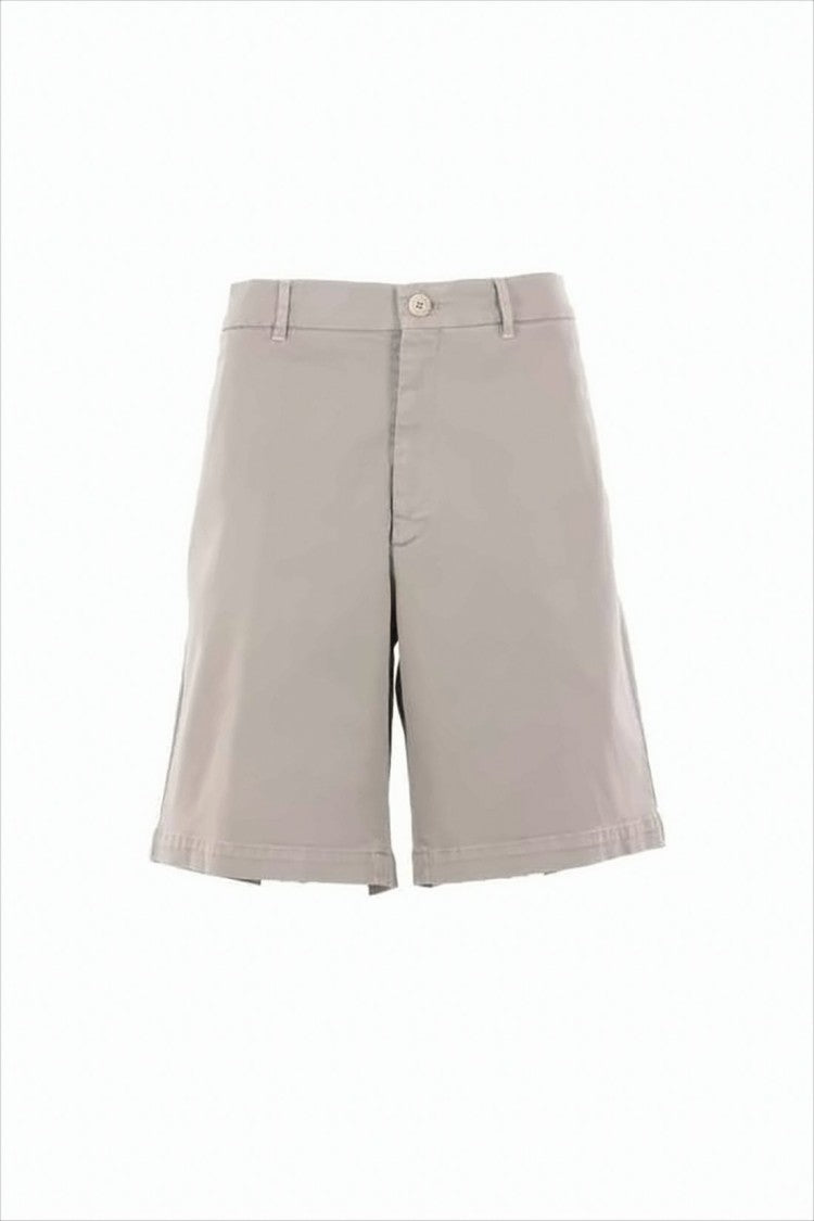 Tailored Shorts with Button Closure