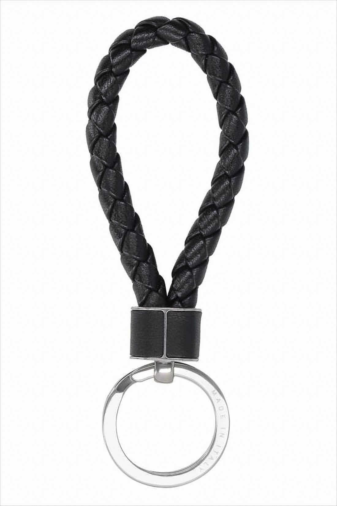 Braided Lambskin Leather Keyring