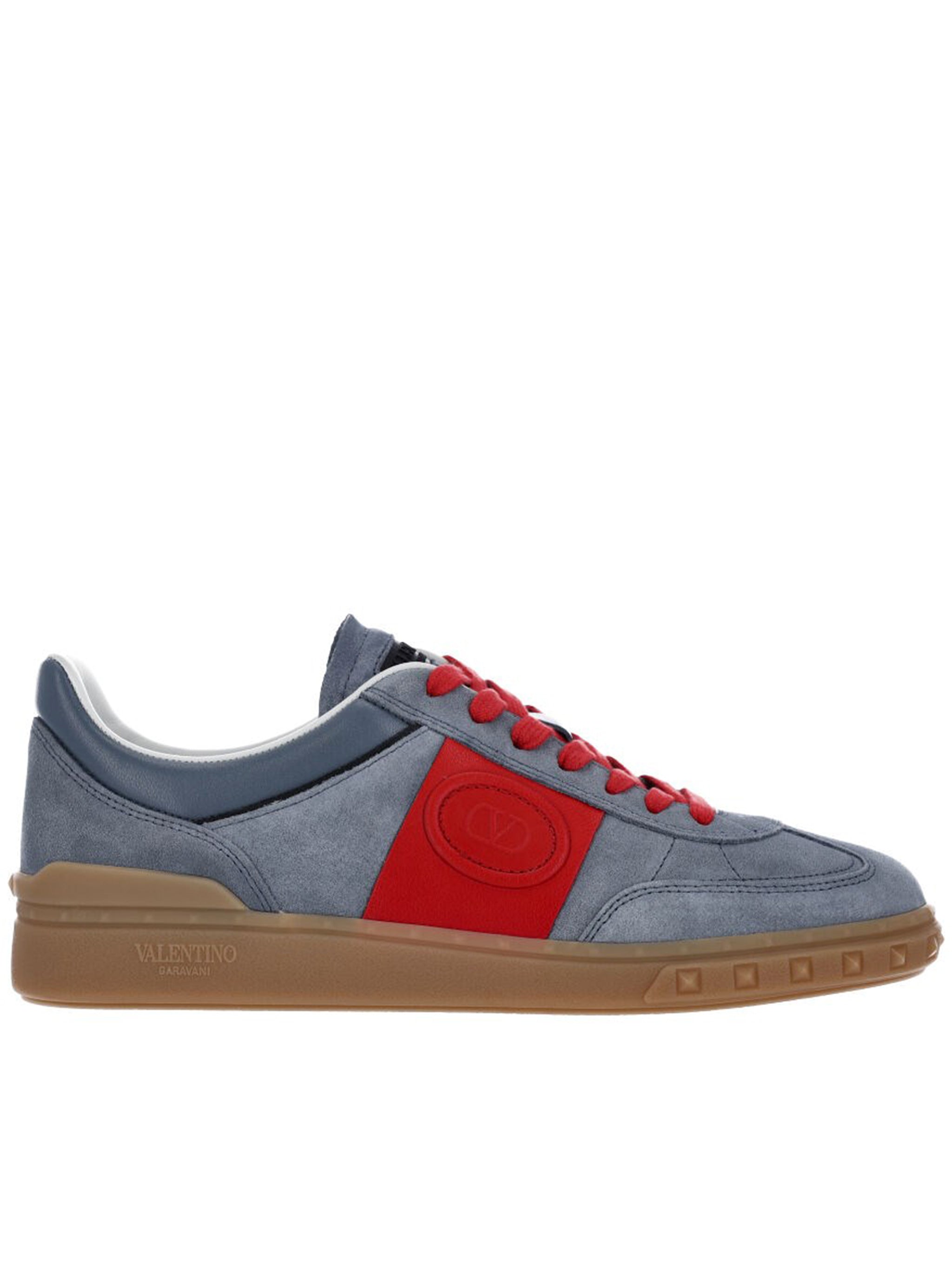 Blue Sneakers Muted Suede Leather Sneakers