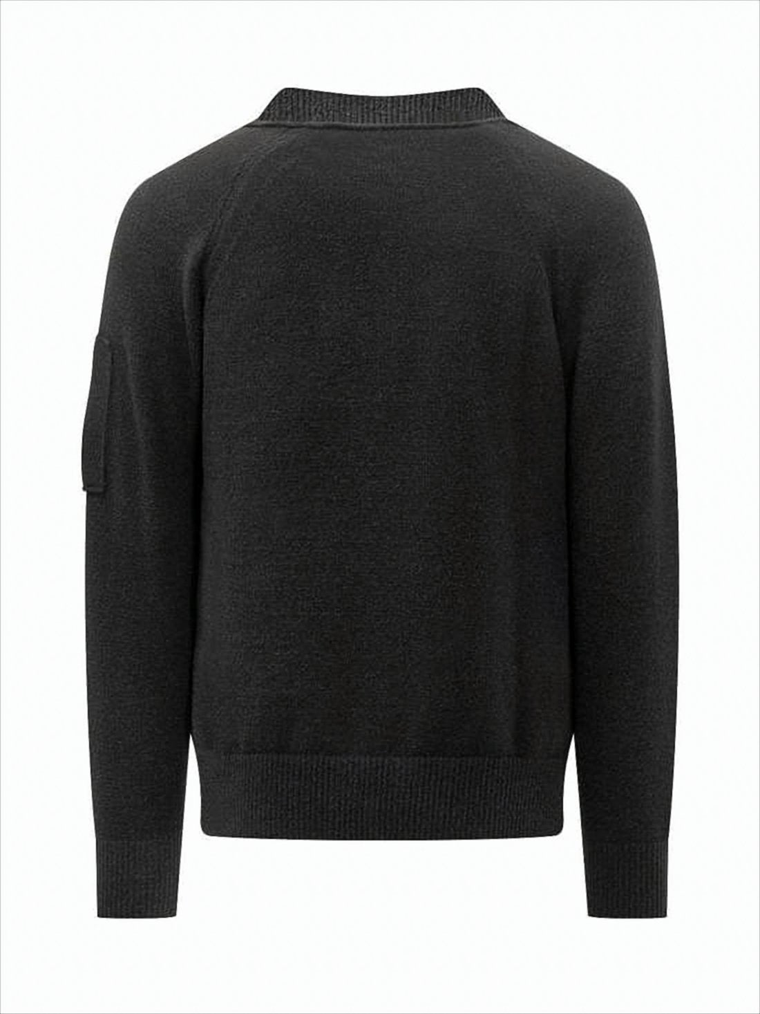 Minimalist Black Crewneck Sweater