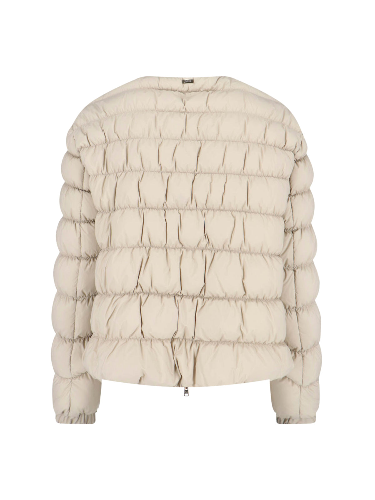 Minimalist White Jacket With Structured Silhouette And High Collar