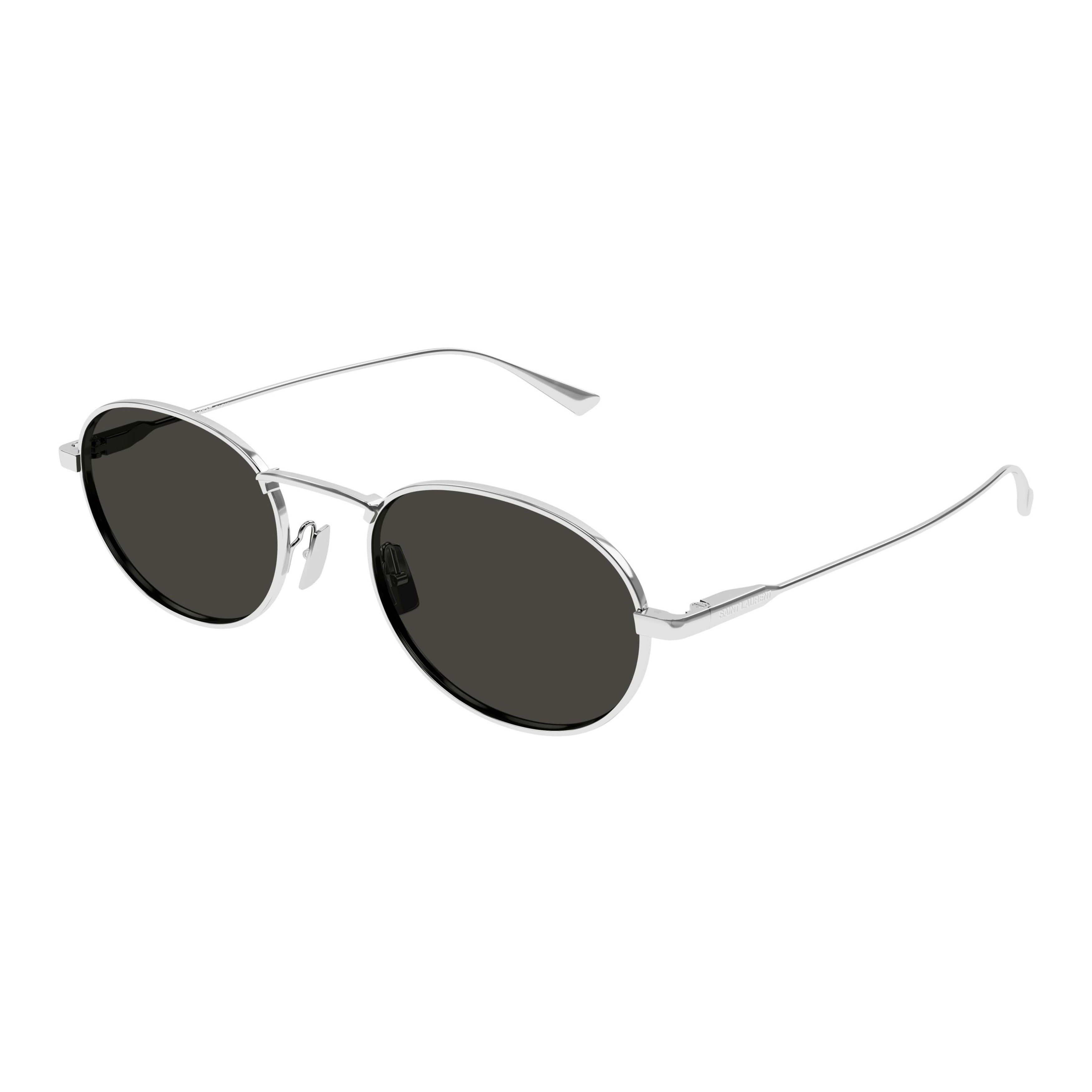 Sl 799 Oval Shaped Silver Metal Frame Sunglasses